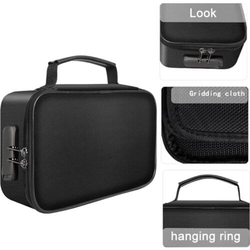 Document Organizer Bag 4-Layer Large Space Fireproof Water-Resistant Zipper File Storage Case with Lock Gifts