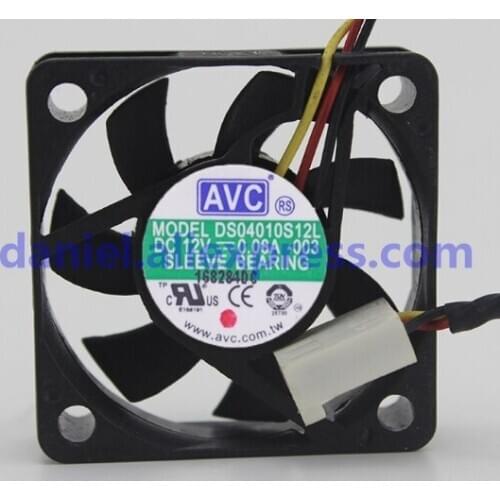 Original AVC DS04010S12L 4010 DC12V 0.08A 4cm silent cooling fan