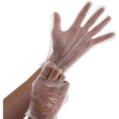 100pcs/Set Eco-friendly Gloves Disposable перчатки одноразовые One-off Plastic Gloves Cake Food Cleaning Cooking Baking Tools