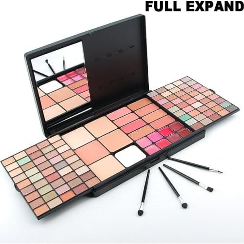 Eye Makeup Pigment Eyeshadow Blush Lipgloss Contouring Multi-functional 111 Color Nude Makeup Plate with Brush Eyeshadow Pallete