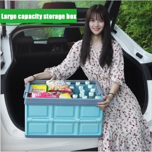 Plastic Multifunctional Storage Box Auto Organizer Car Trunk Foldable Car Storage Box Large stowing Tidying Organizer Case Cargo