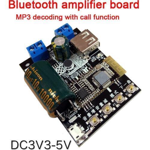 Bluetooth Amplifier board U disk player W/ call MP3 decoding MICOR USB POWER