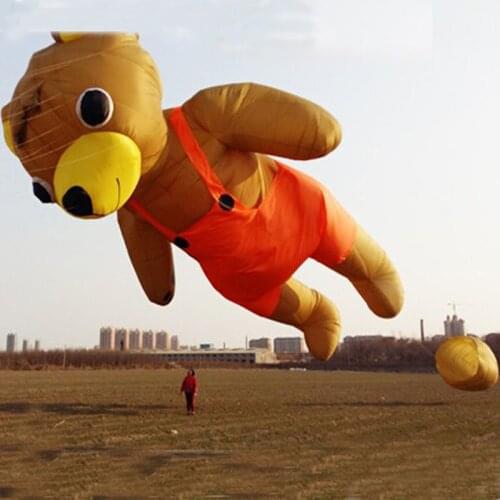 Professional 300cm / 118 inches Cartoon Beer Kite / Animal Kites With High Quality Nylon
