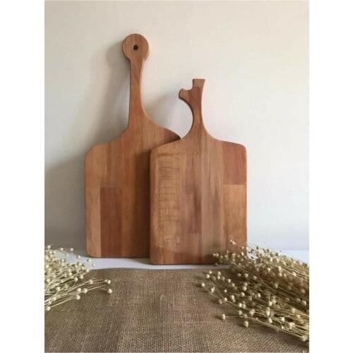 2 pcs Black Walnut Wood Cutting Board Solid Wood Creative Whole Wood Bread Tray Fruit Chopping Board