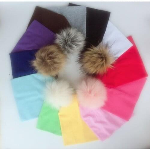 2019 spring winter Toddler infant Kids children baby cotton colorful rainbow raccoon faux fur hat cap beanie for girls and boys
