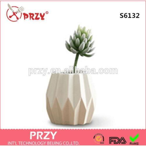 Silicone Mold 3D Vase Flower Ornament Home Decoration Cement Pots Molds Nordic Ceramic Moulds Silicone Rubber PRZY Eco-friendly