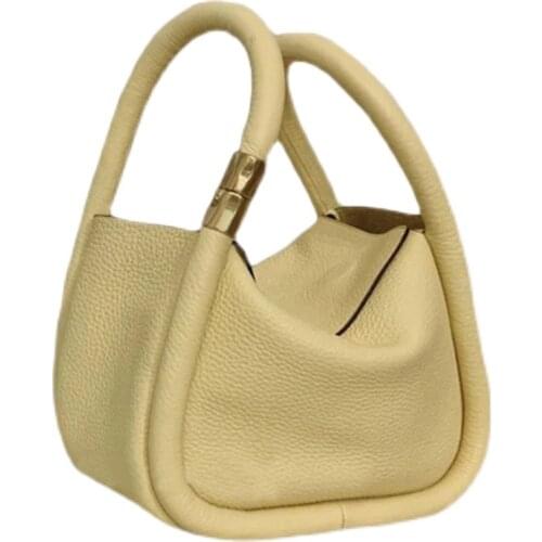 Bag Women 2021 New Lychee Pattern Cowhide Wonton Bag Female Bag Wonton Bag Shoulder Messenger Handbag