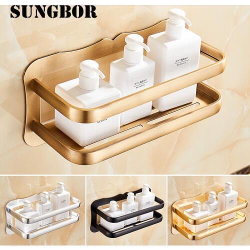 Bathroom Shelf Corner Shelf Caddy Bathroom Space Aluminum Corner Shelf Shower Storage Wall Holder Shampoo Holder HL-4141F