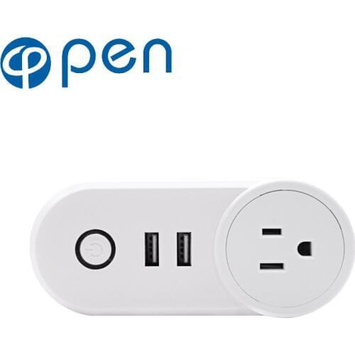 OPSA-002 10A Wifi Smart Switch Power Plug Socket US 220V Wireless Light Outlet Timer Remote Control Support Alexa Google Home