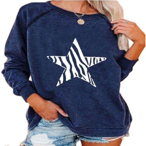 2021 Autumn Womens Fashion Hot Sale Street Street Trendy Hedging Round Neck Loose-Fitting Womens T-Shirt