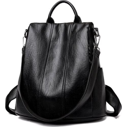 Women Leather Waterproof Anti-theft Backpacks Fashion Shoulder Bags Female Backpack Ladies Travel Backpack School Bags For Girls