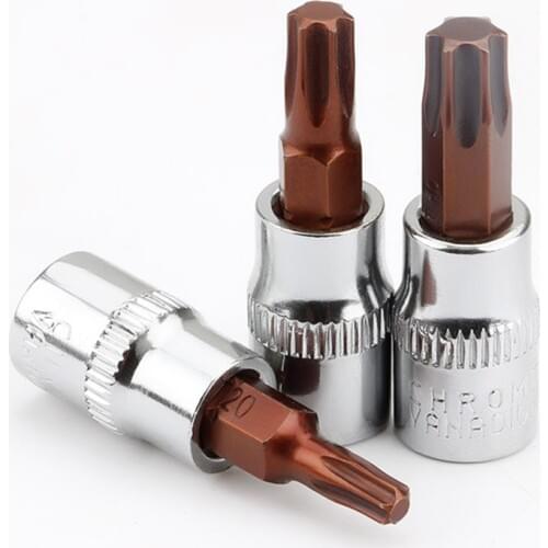 1Pcs 1/2" Torx Bit Socket Screwdriver Torx Star Socket Bit Square Impact Driver Wrench Tool