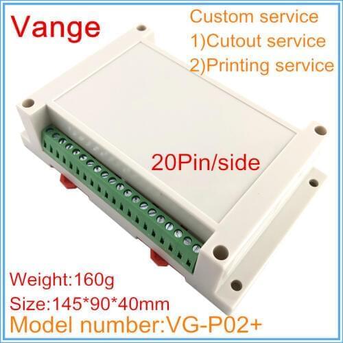 1pcs/lot encoder module electronic project box 145*90*40mm ABS plastic junction box housing for din rail chassis apparatus