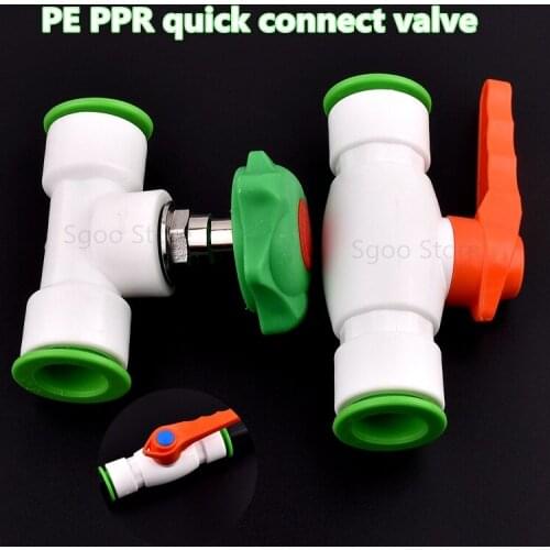 1Pc Hi-quality PVC PPR PE Pipe Union Valve Quick Connector valve Water Pipe Fittings Ball Valve Garden Agricultural