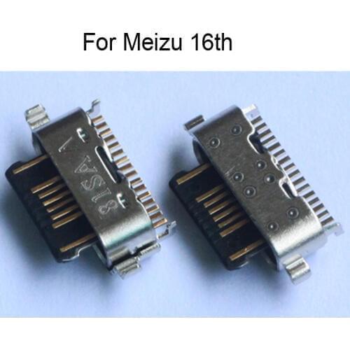2 PCS Replacement For Mei zu 16th Charger Connector Parts Repair Spare Parts 16th USB Dock Charging Port For Meizu16 th