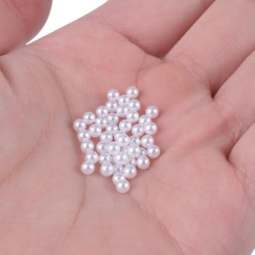 2000Pcs/Lot 1.5/1.8/2/3mm No Hole Round White Pearl Craft ABS Imitation Pearl Loose Beads DIY Craft Scrapbook Decoration