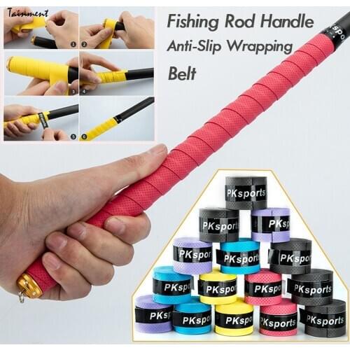 60Pcs Fishing Rod Non-slip Sweat-absorbent Belt Coated Tennis Badminton Racket Grip Breathable Sweat-absorbent Belt Slingshot
