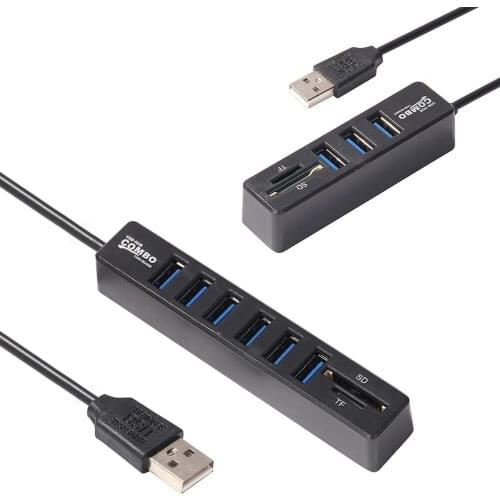 USB Hub 5/8 Port Expander Adapter USB 2.0 Hub Multi USB Splitter 2.0 Hab 3 Hub 3.0 Multiple USB3.0 USB-Hub Card Reader For PC
