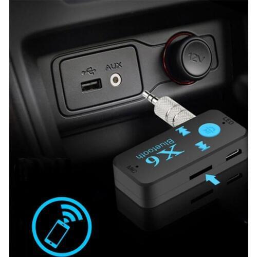 Wireless Car Audio Stereo Bluetooth Receiver With Microphone Aux 3.5Mm Jack Handsfree Bluetooth Adapter Mp3 Music Player Car