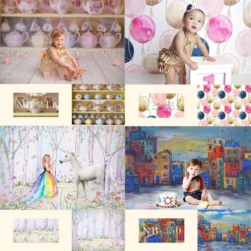 Children Birthday Photography Backdrop Newborn Portrait Baby Shower Background Photocall Props Photoshoot