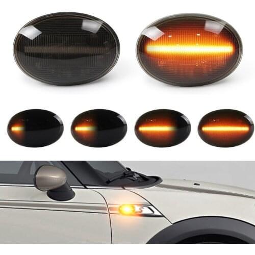 For 2007-2013 Mini Cooper R55 R56 R57 R58 R59 Dynamic LED Side Marker Blinker Indicator Turn Signal Light Lamp Canbus Error Free