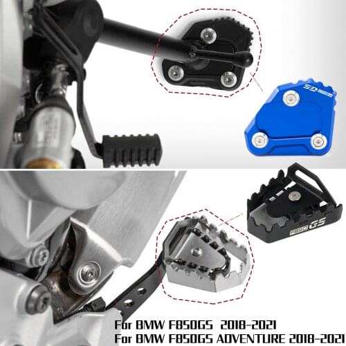 For BMW F850 GS F850GS F 850 GS Adventure 2018 2019 2020 2021 Foot Brake Pegs Enlarger Side Stand Extension Plate Pad