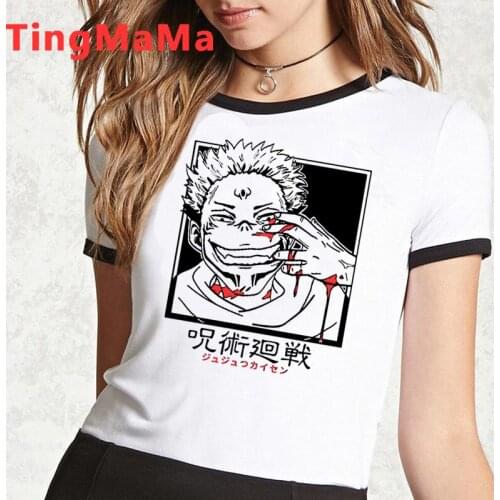 Jujutsu Kaisen Gojo Satoru Yuji Itadori top tees male tumblr 2021 white t shirt harajuku kawaii t shirt streetwear aesthetic
