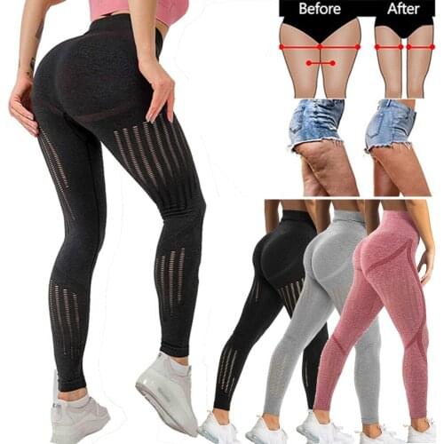 KIWI RATA Women Leggings Soprt Fitness High Waist Tights Sports Pants Push Up Running Gym Fitness Leggings Seamless Yoga Pants