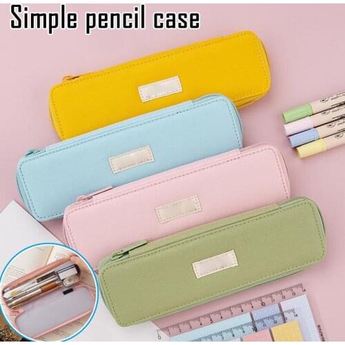 Small Pencil Case Durable Office Stationery Organizer Pouch Cosmetic Bag for Girls and Boys ALI88