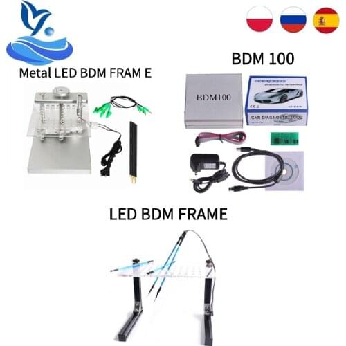 Metal BDM Frame ECU Programming Tool FGTECH V54 0475 Galletto 4 BDM100 LED BDM Frame Master EU Version 22PCS BDM Adapters