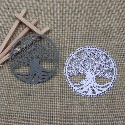 Metal Cutting Dies Circle Big Tree Diy Scrapbooking Photo Album Decorative Embossing PaperCard Crafts Die 2021