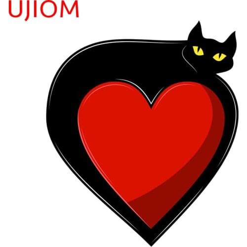 UJIOM Black Cat Wall Stickers Bedroom Accessories Room Decor Vinyl Wallpaper Home Office Room Decor Poster Wall Decal