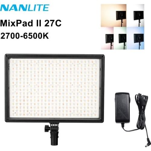 Nanlite Nanguang MixPad II 27C LED Light Panel RGBWW Hard Soft Light Panel 2700K-6500K Photography Studio Lighting Led Lamp