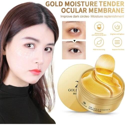 60pcs Eye Mask Patch Gold Deep Nourishment Seaweed Crystal Collagen Anti-Wrinkle Anti Aging Remove Dark Circles Eye Care