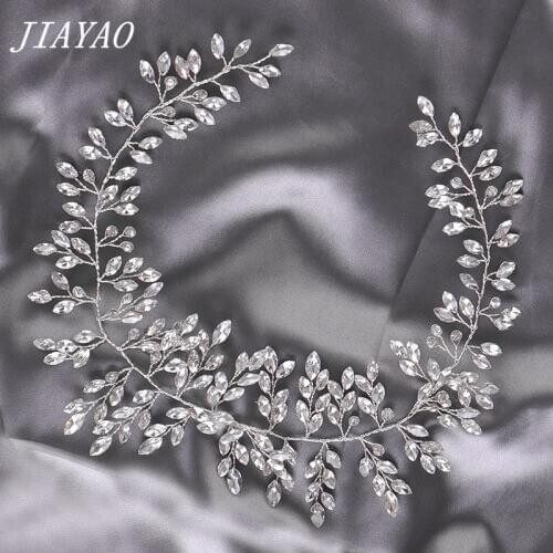 Silver Color Rhinestone Headband Wedding Hair Accessories Bridal Headband Tiara Women Hair Jewelry Decoration For Hair