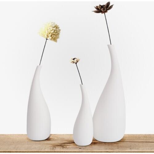 Nordic Ceramic Flower Vase White Flower Arrangement Decoration Vases For Centerpieces For Weddings Living Room Home Decor