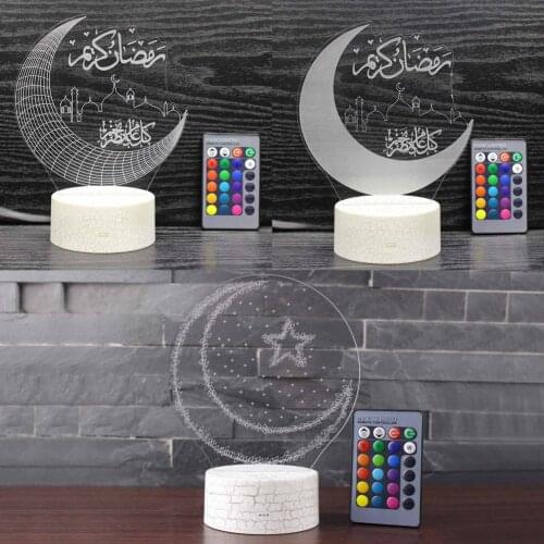 LED Lights For Home Desktop Lights For Ramadan Decoration Remote Control Colorful Lights Islamic Eid Mubarak Ramadan Gift