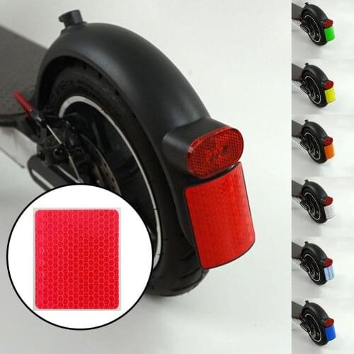 1Pcs Electric Scooter Reflective Sticker For Xiaomi Scooter Pro 2 Rear Fender License Plate Decoration Safety Warning Stickers