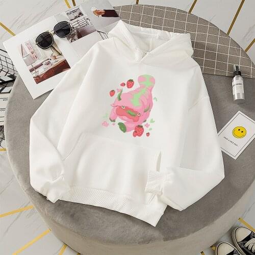 Hoodies Oversized Print Kangaroo Pocket Sweatshirts Hooded Harajuku Autumn Winter Vintage Korean Pullovers Women Sweatshirt