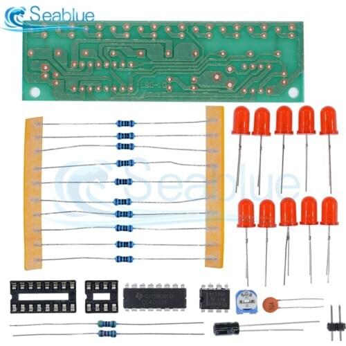 Smart Electronics Kits NE555+CD4017 Light Water Flowing Light LED Module DIY Kit Learn Electronic Principles Childrens lab