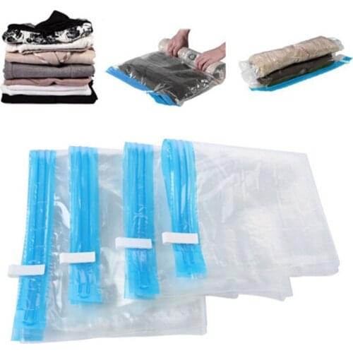 Vacuum Compressed Bags Hand Rolling Travel Storage Bag Saving Space Home Clothing Seal Compressed Organizer