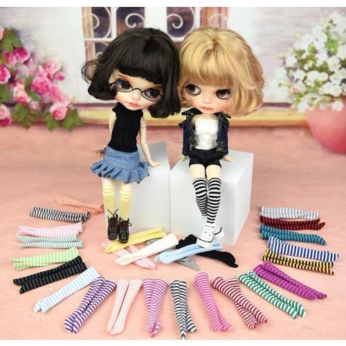 High Resilience Colorful Stockings Sockings Leggings Clothing Outfit Doll Accessories For 1/6 Barbie Blyth Xinyi Fr2 PP Doll Toy