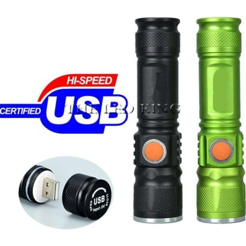 XP-L V6 XM-L2 U3 T6 USB Rechargeable Led Flashlight Aluminum Zoom Waterproof Torch 18650 Battery Bicycle Lantern Bike Light 10W