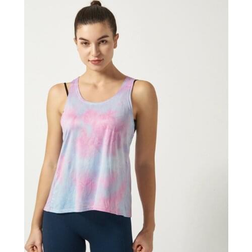 SALSPOR Tie Dye Top Women Unique Cropped Women Summer Top Casual Top Female Women Pulovers Tank Tops