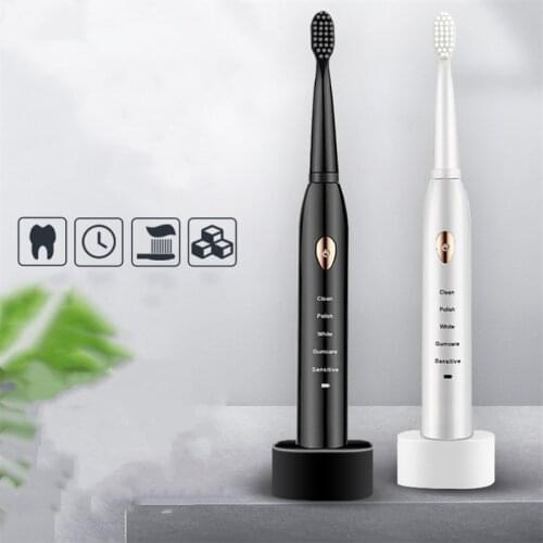 Sonic Electric Toothbrush Smart Tooth Brush Ultrasonic Automatic Toothbrush USB FastRechargeable Adult Waterproof Wireless Base
