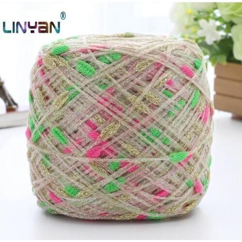 200g Yarn for knitting Knitting yarn dyde wool cannetille Hook hat bags characteristic line Fashion knitting hand tied zl50
