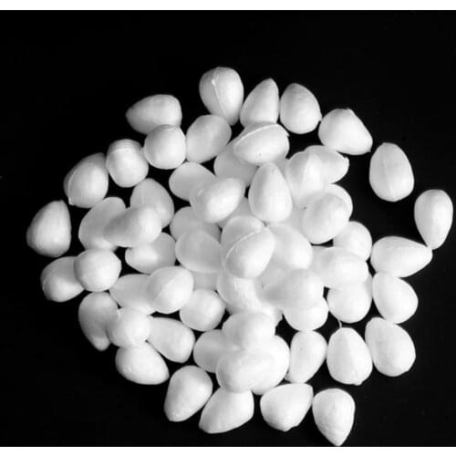 200 Pieces White Modelling Polystyrene Styrofoam Foam Water Drop Shape DIY Crafts Supplies Mix 19 & 46 mm