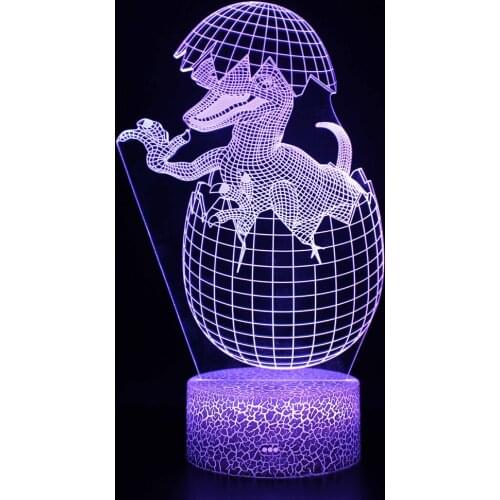 3D Nightlight Dinosaur Series 16 Color Remote Control Colorful Touch Creative Gift Lamp Bedside Lamp Desk Lamp