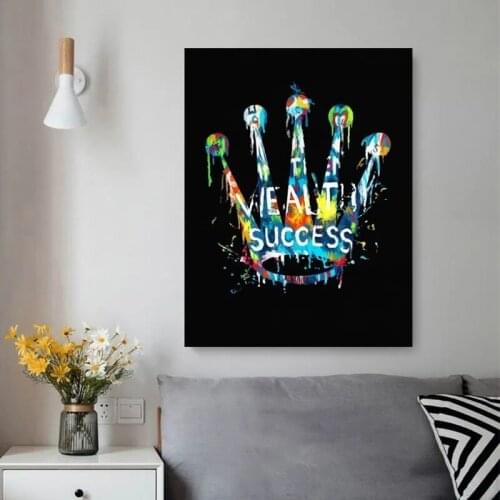 Abstract Graffiti Art Posters and Prints Letter Five Finger Wall Art Canvas Painting Street Art Picture for Living Room Decor