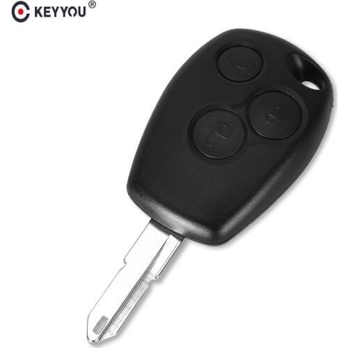 KEYYOU 3 Button Remote Key Shell For Renault Clio Duster Logan Fluence Vivaro Master Traffic Kangoo Megane laguna Key Case Cover